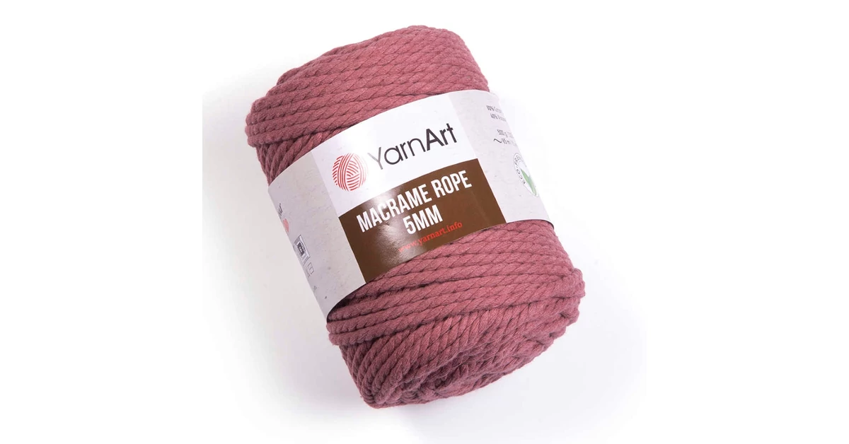 Macrame Rope 5 mm, makramé fonal. Kifésülhető makramé fonal.