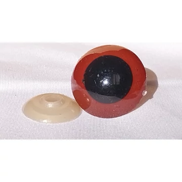 Színes biztonsági szem 10 mm (barna)