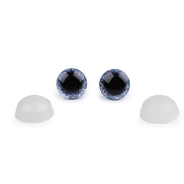Glitteres biztonsági szem 12 mm (világoskék)