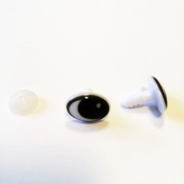 Biztonsági szem 11x15 mm (fekete-fehér)