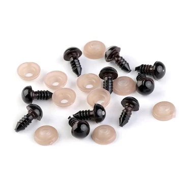 Színes biztonsági szem 12 mm (barna)