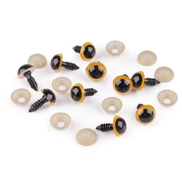 Színes biztonsági szem 12 mm (erősbézs)