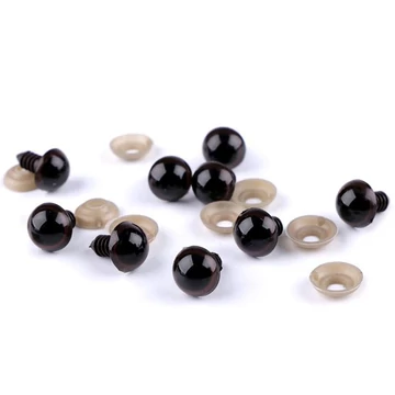 Színes biztonsági szem 14 mm (barna)