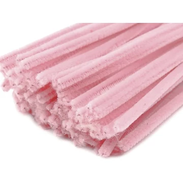 Zsenília drót 30 cm világos rózsaszín