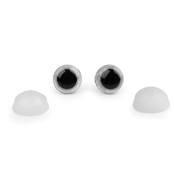 Glitteres biztonsági szem 12 mm (krém világos)