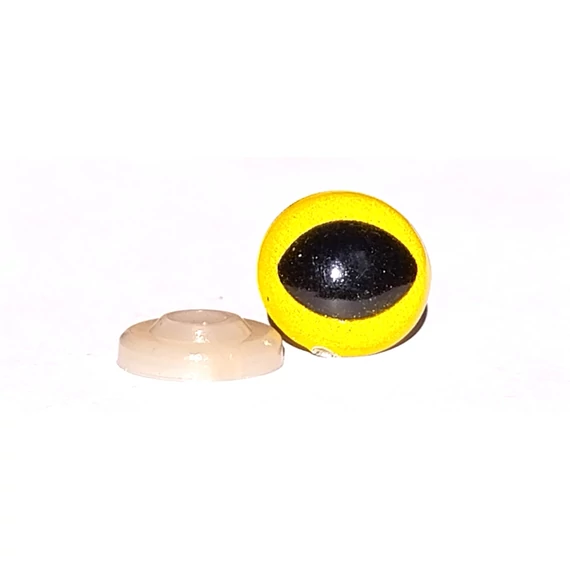 Színes biztonsági cica szem 14 mm (világos borostyán sárga)