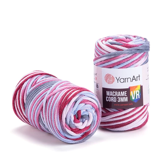 Yarnart zsinórfonal (színátmenetes cord, 3mm) (színkód:VR_917)