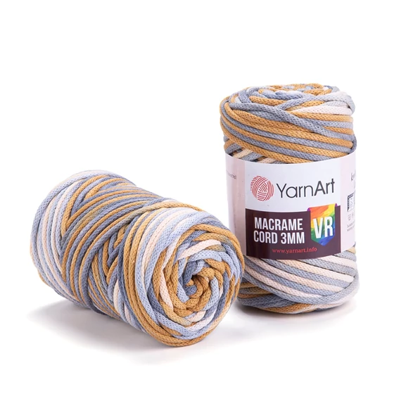 Yarnart zsinórfonal (színátmenetes cord, 3mm) (színkód:VR_918)