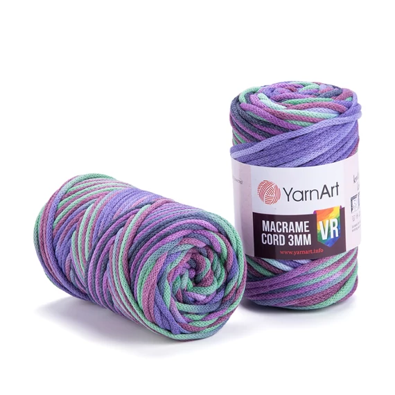 Yarnart zsinórfonal (színátmenetes cord, 3mm) (színkód:VR_926)