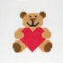 Kép 1/2 - Maci - keresztszemes hímzőkészlet gyerekeknek (10cm x 10cm)