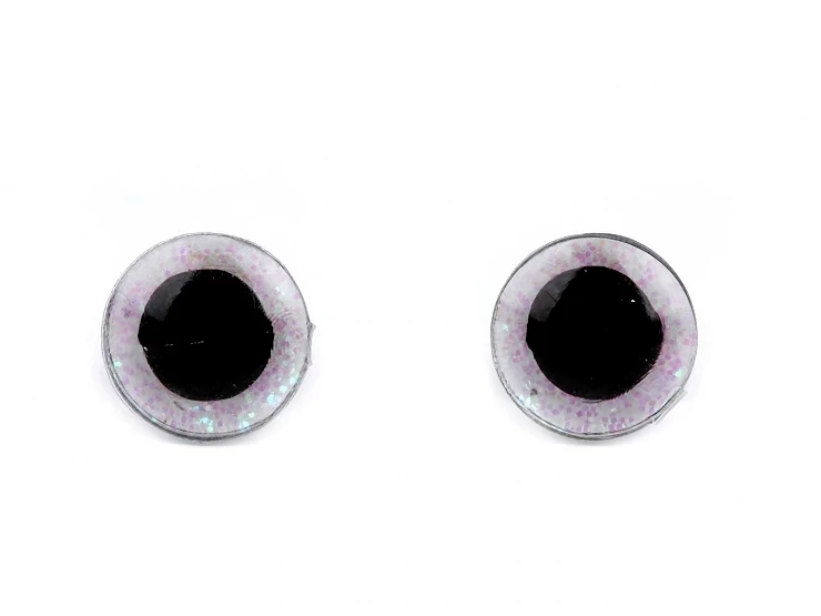Glitteres biztonsági szem 10 mm (krém világos)