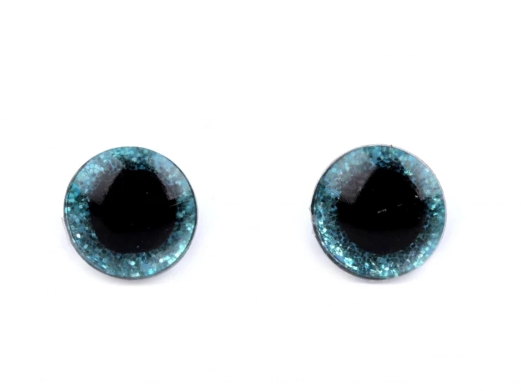 Glitteres biztonsági szem 10 mm (türkiz kék, tengeri)