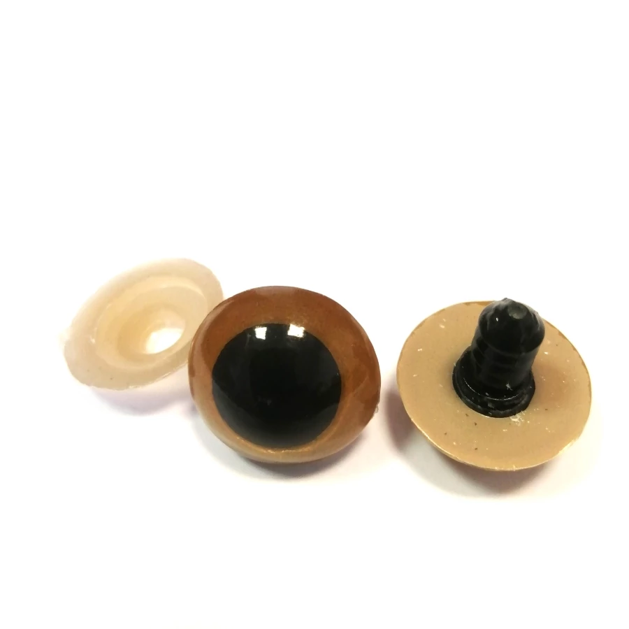 Színes biztonsági szem 20 mm (sötét bézs)
