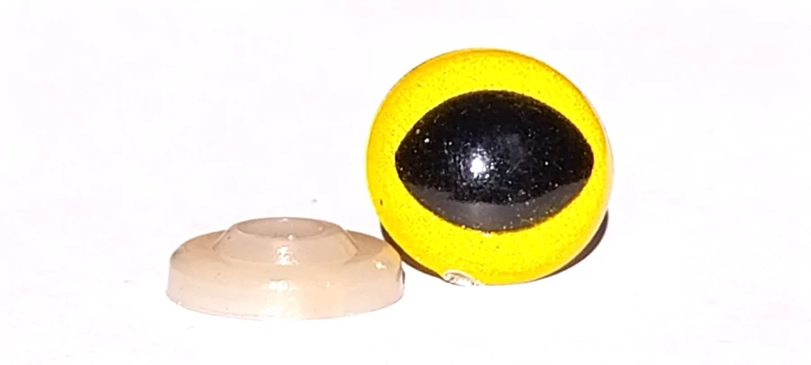Színes biztonsági cica szem 14 mm (világos borostyán sárga)
