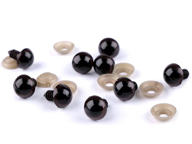 Színes biztonsági szem 14 mm (barna)