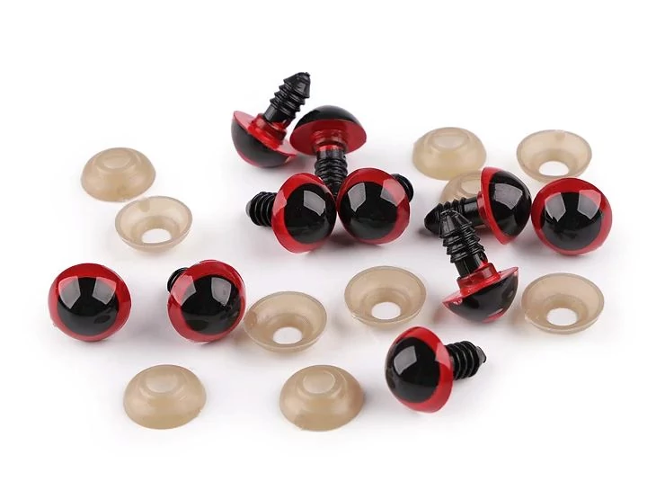 Színes biztonsági szem 14 mm (piros)