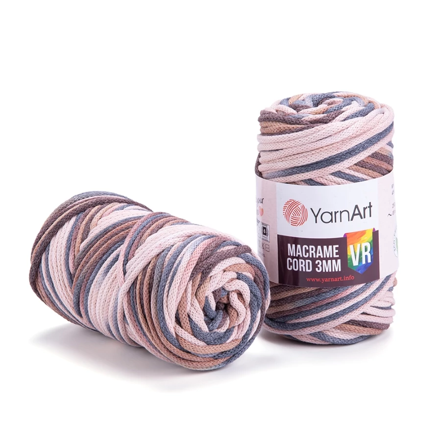 Yarnart zsinórfonal (színátmenetes cord, 3mm) (színkód:VR_928)
